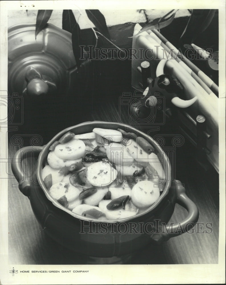 1968 Press Photo Hot Potato Salad with bits of bacon. - RRW35537 - Historic Images