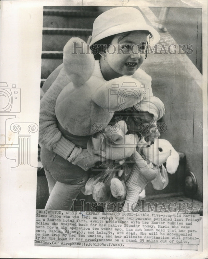 1963 Press Photo Five year old Maria Elena Jijon - RRW35593 - Historic Images