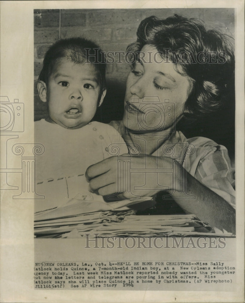 1964 Press Photo 7 month old Indian boy - RRW35611 - Historic Images