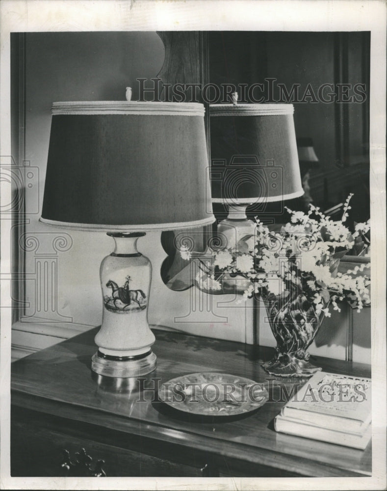 1951 Press Photo Lampshades get new life. - RRW35701 - Historic Images