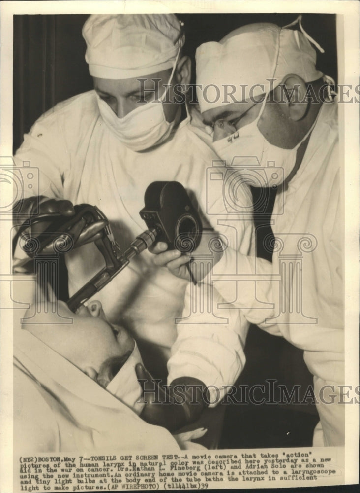 1939 Press Photo Tonsils Screen Test Human War Cancer - RRW35787 - Historic Images