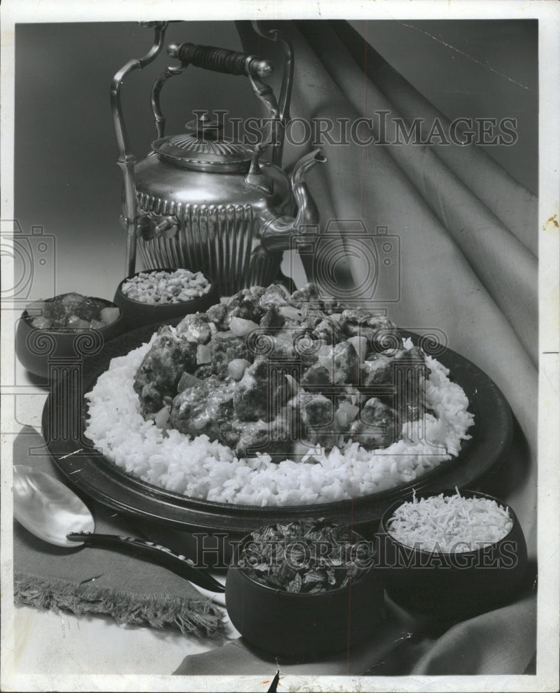 1972 Press Photo Lamb Curry on Rice - RRW35871 - Historic Images