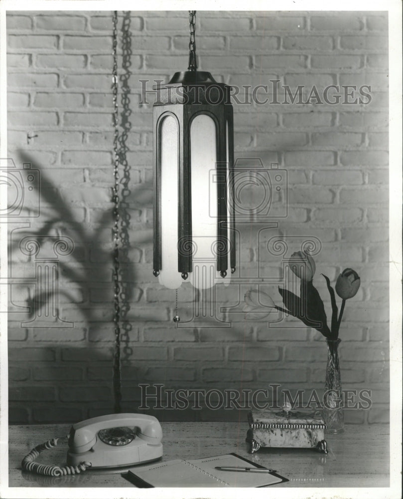 1964 Press Photo Decorative Chain Lamp Modeline CA - RRW35913 - Historic Images