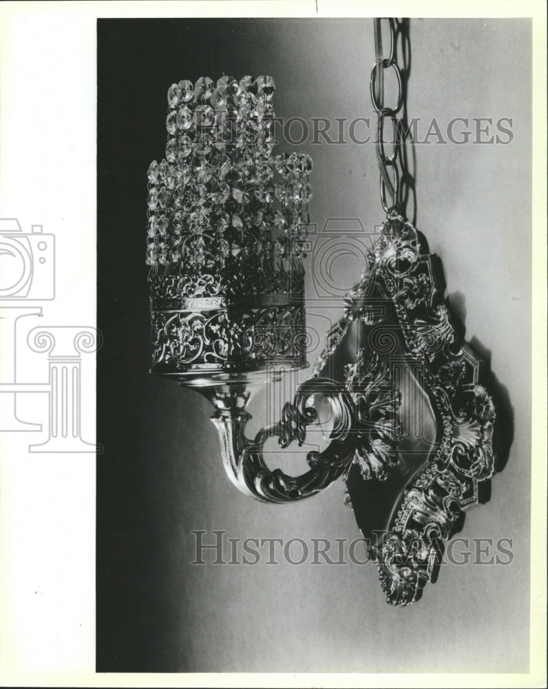 1984 Press Photo Brass Pinup Lamp - RRW35921 - Historic Images