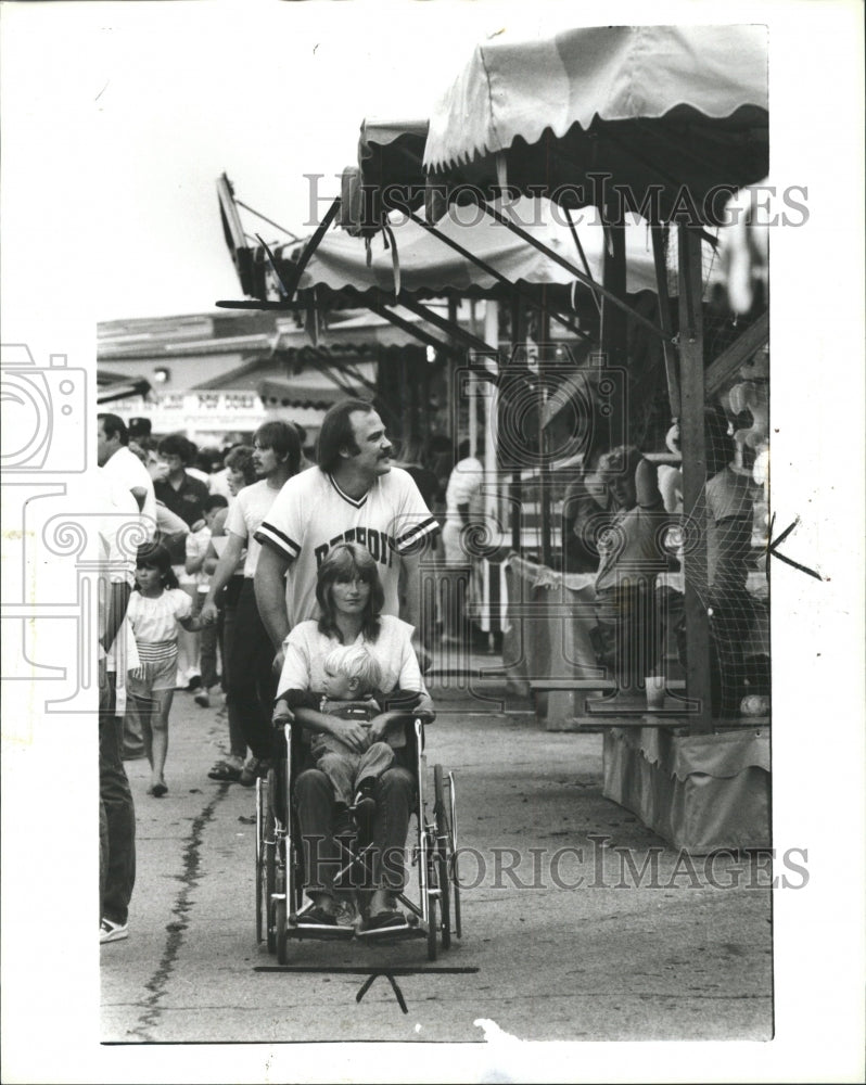 1985 Press Photo Michigan State Fair Midway - RRW36317 - Historic Images