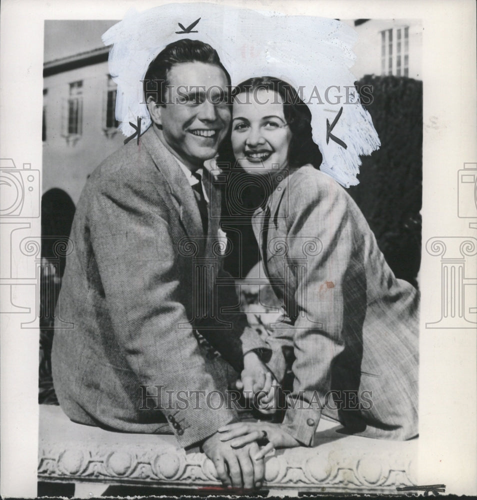 1948 Press Photo EDMOND O&#39;BRIEN ACTOR OLGA SAN JUAN - RRW36533 - Historic Images