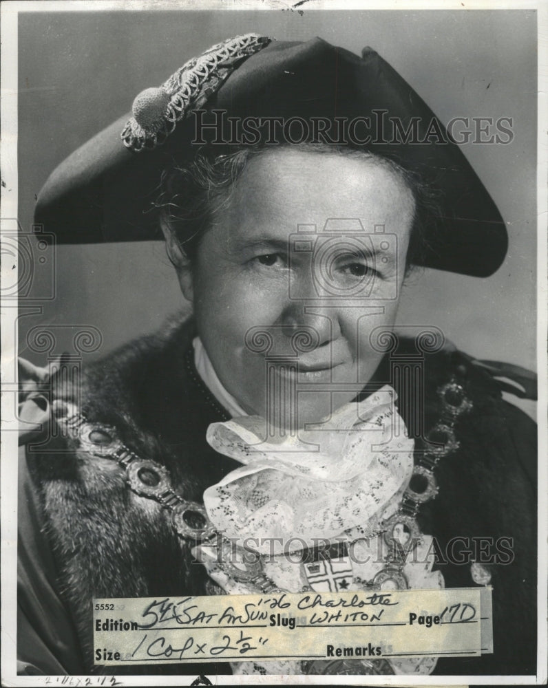 1963 Press Photo Mayor Charlotte Whitton Ottawa - RRW36751 - Historic Images