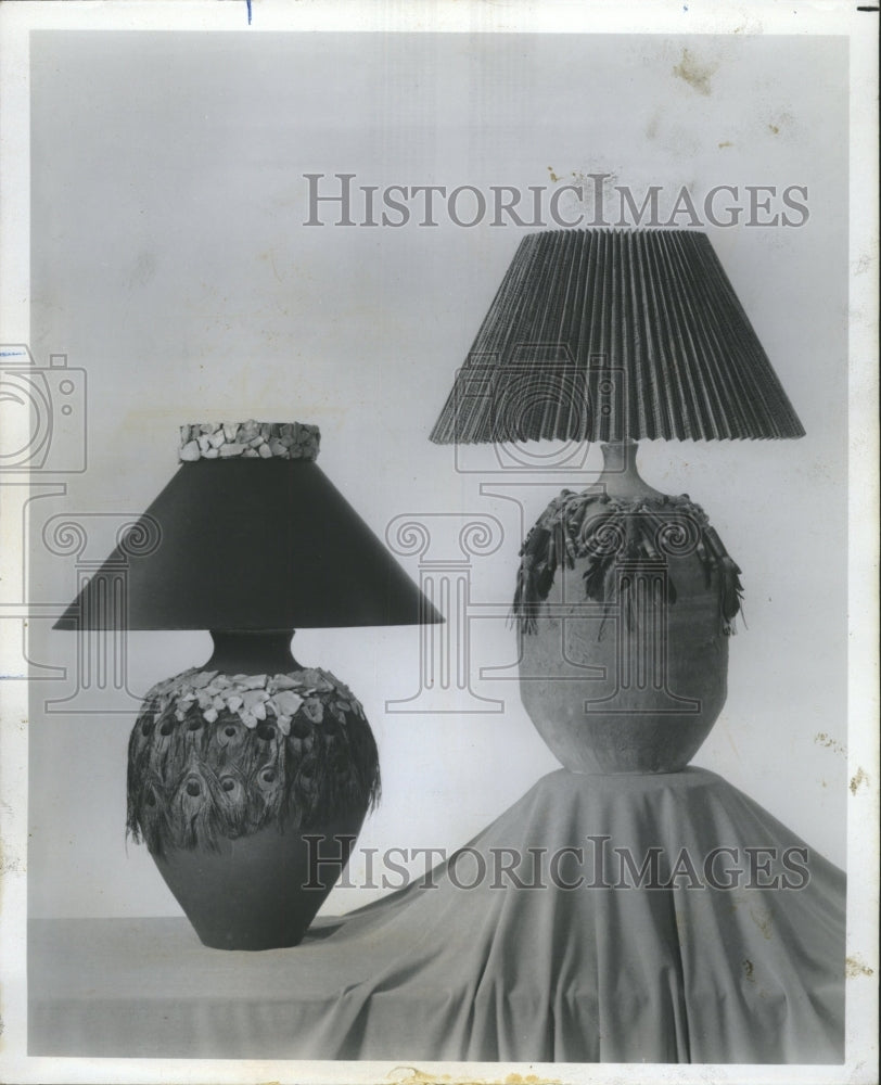 1974 Press Photo Lamps designed using natural materials - RRW36899 - Historic Images