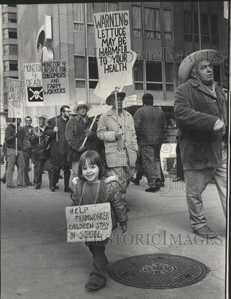 1973 Press Photo United Farm Workers Union Protest - RRW37169 - Historic Images