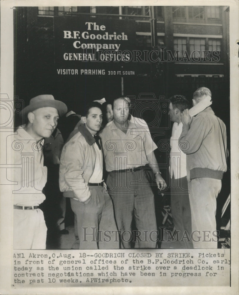 1952 Press Photo BF Goodrich Closed by Strike - RRW37265 - Historic Images