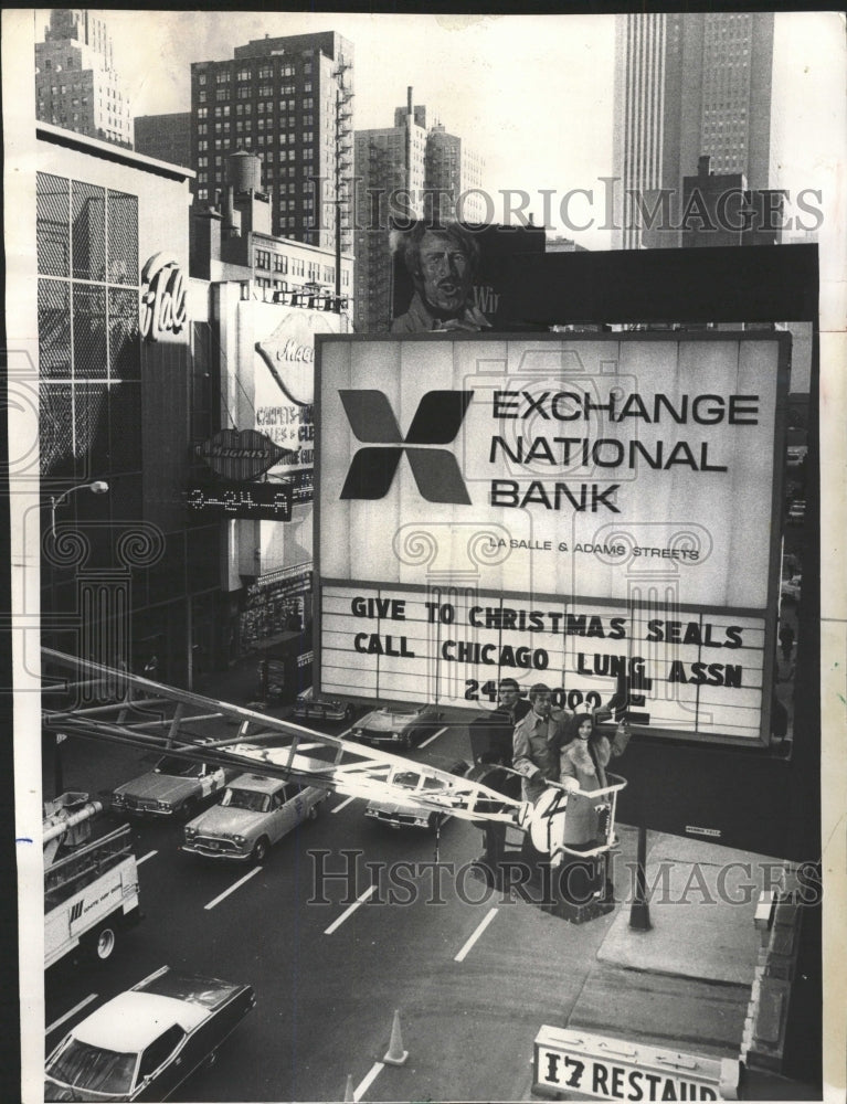 1974 Press Photo Exchange National Bank signage - RRW37791 - Historic Images