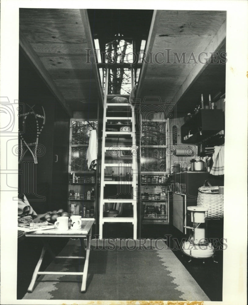 Press Photo Architecture/Home/Ladder/Second Floor - RRW37963 - Historic Images