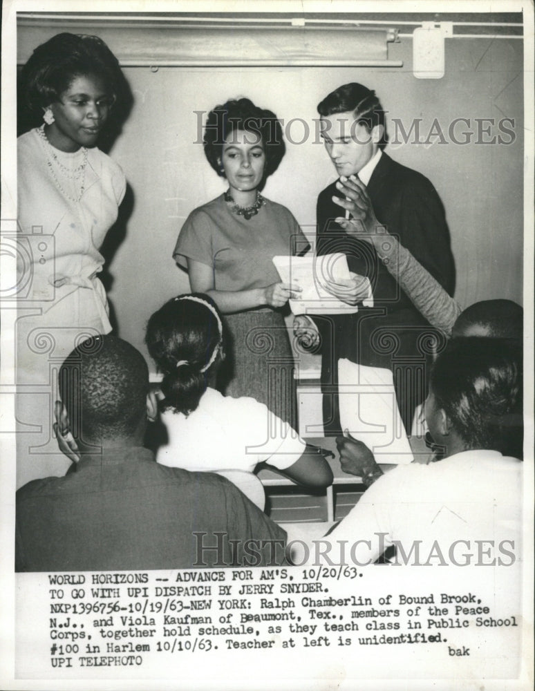 1963 Press Photo Ralph Chamberlin &amp; Viola Kaufman Teach - RRW38181 - Historic Images