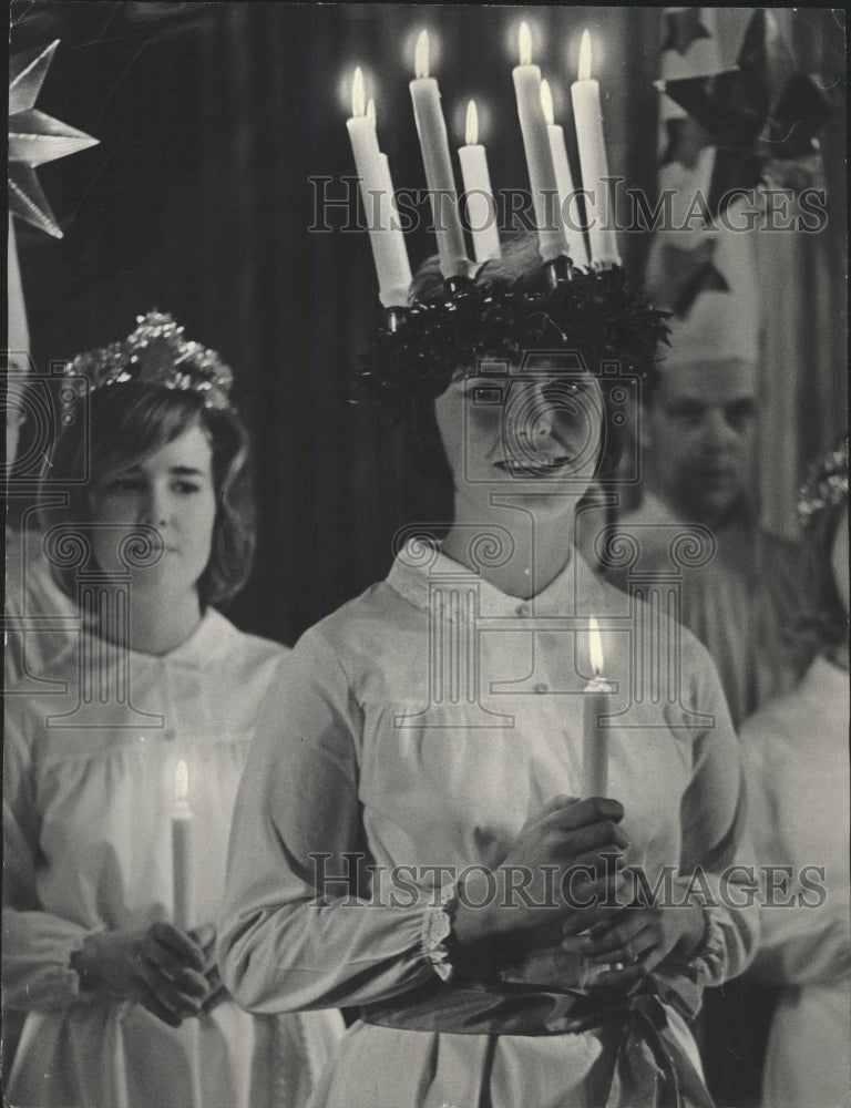 1966 Press Photo Myrna Pederson 1st Lucia Queen - RRW38545 - Historic Images