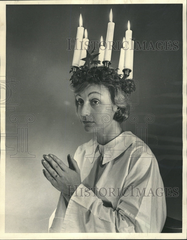 1965 Press Photo Eleanor Karlsson Symbol Lucia Pageant - RRW38547 - Historic Images