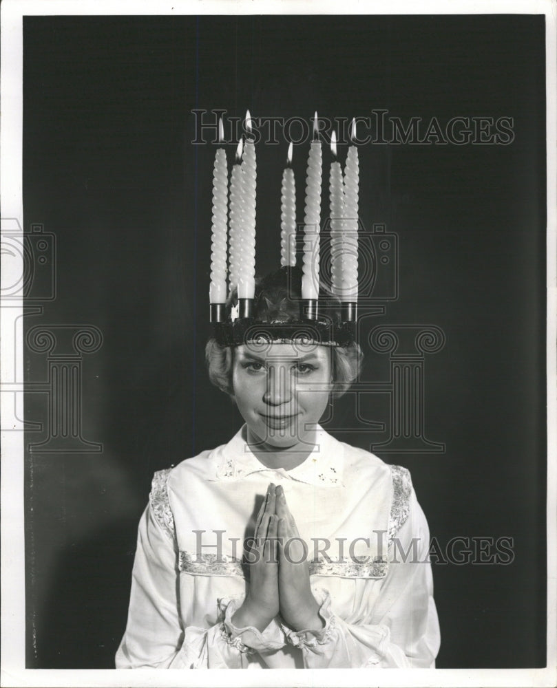 1962 Press Photo Anita Gustavson Queen Lucia Festival - RRW38575 - Historic Images