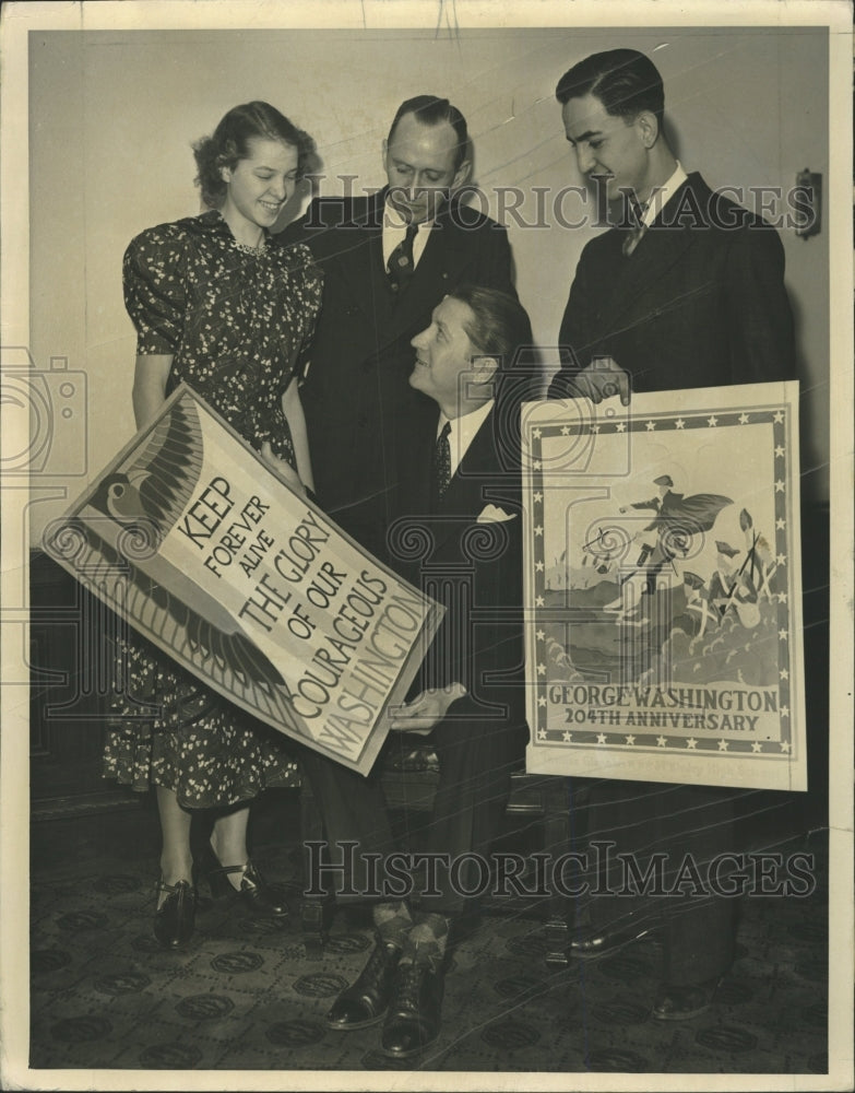 1937 Press Photo Union League poster contest winners - RRW38603 - Historic Images