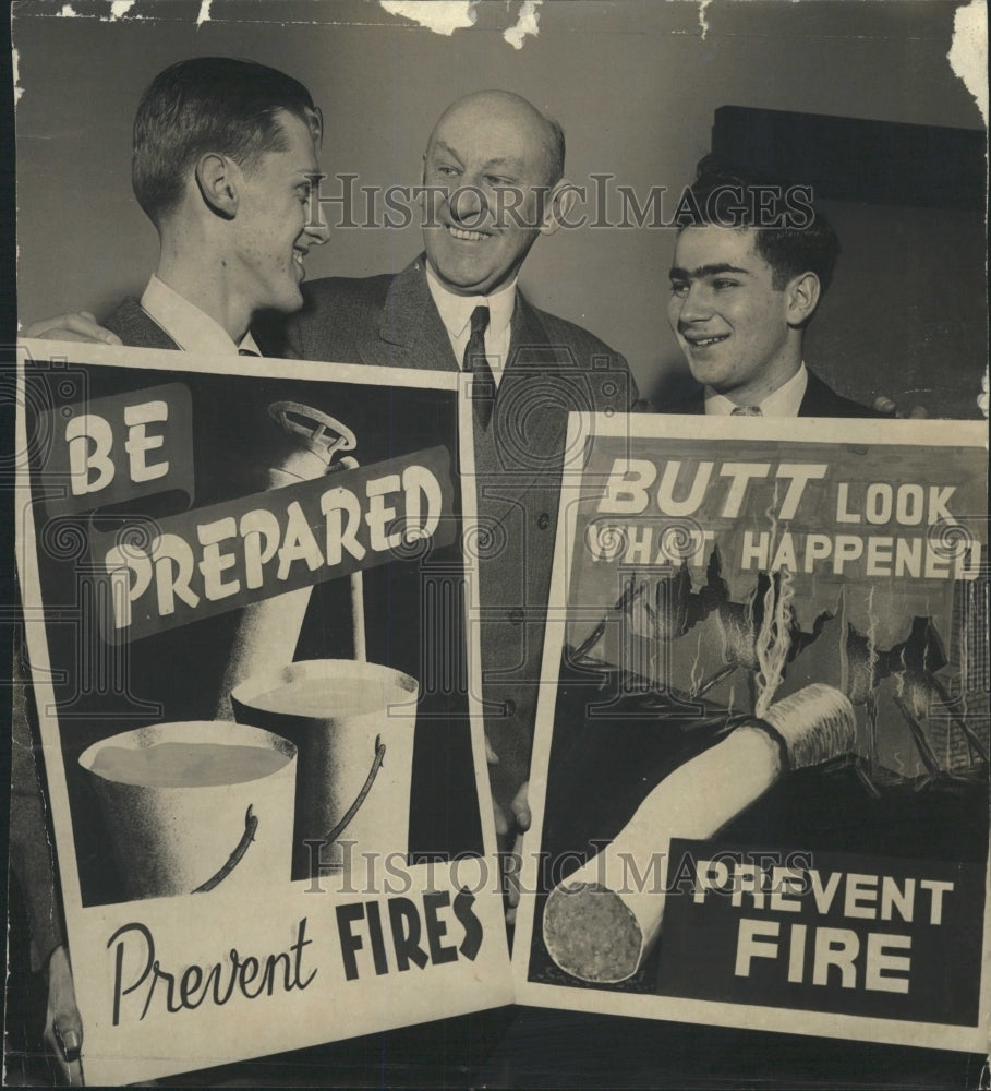 1947 Press Photo Poster Winners Fire Prevention Week - RRW38665 - Historic Images