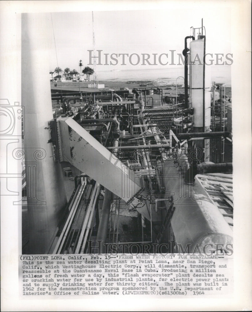 1964 Press Photo Sea Water Desalting Plant - RRW38685 - Historic Images