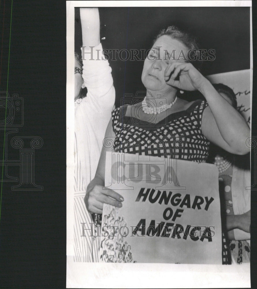 1961 Press Photo Prayer Service Rally Castro Victims - RRW38871 - Historic Images