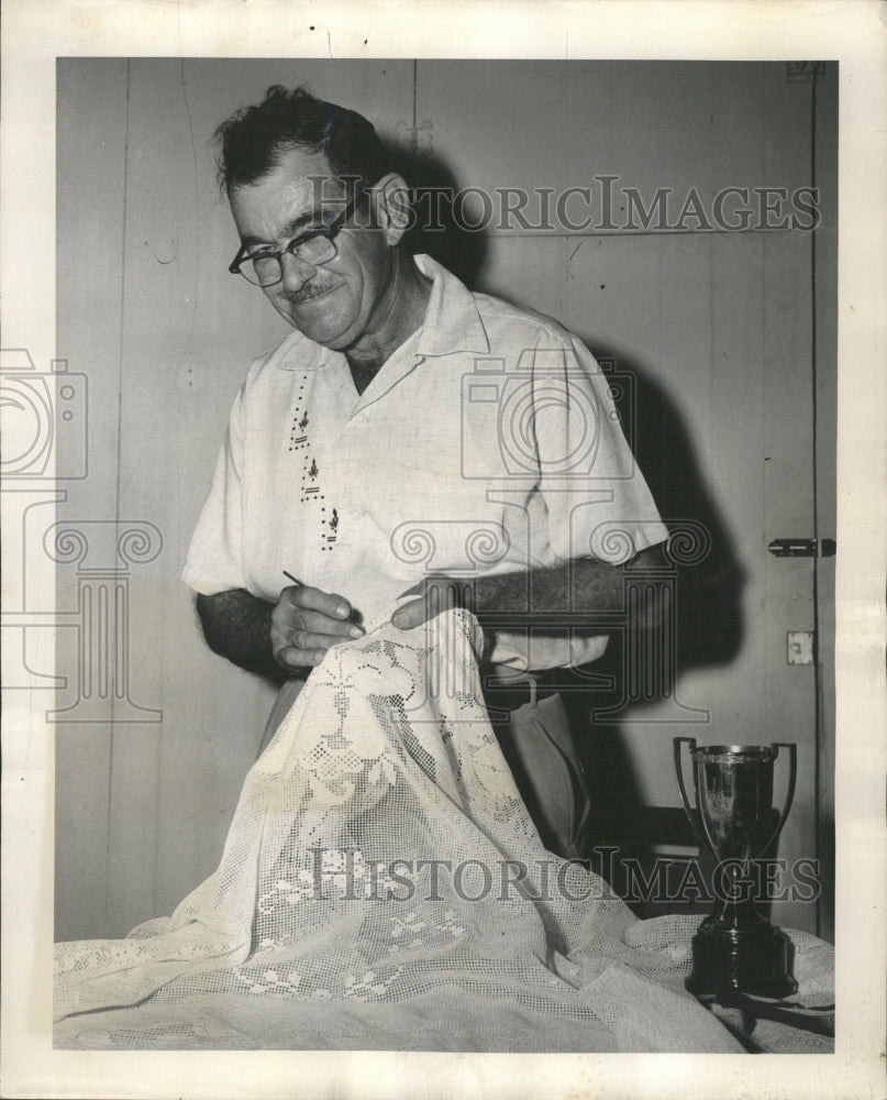 1955 Press Photo Illinois State Fair Crochet Champion - RRW38885 - Historic Images