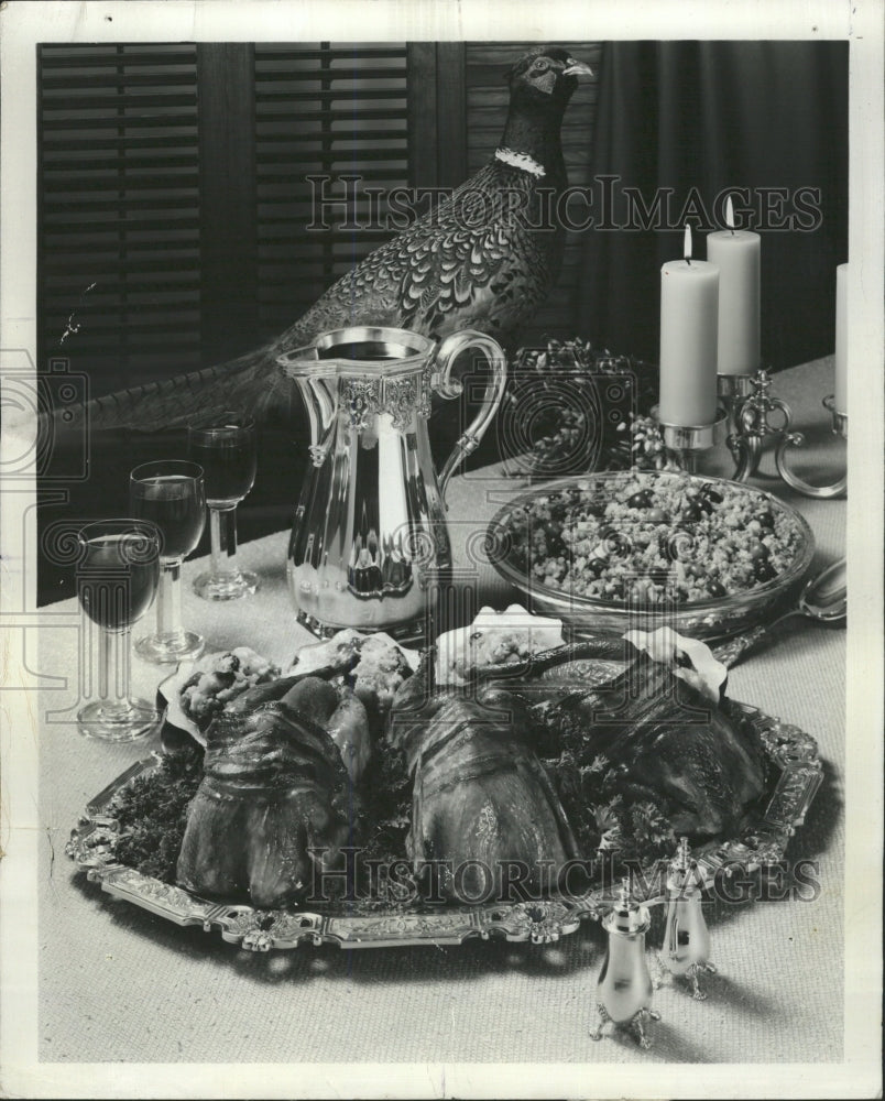 1974 Press Photo Pheasant At Christmas Dinner - RRW39003 - Historic Images