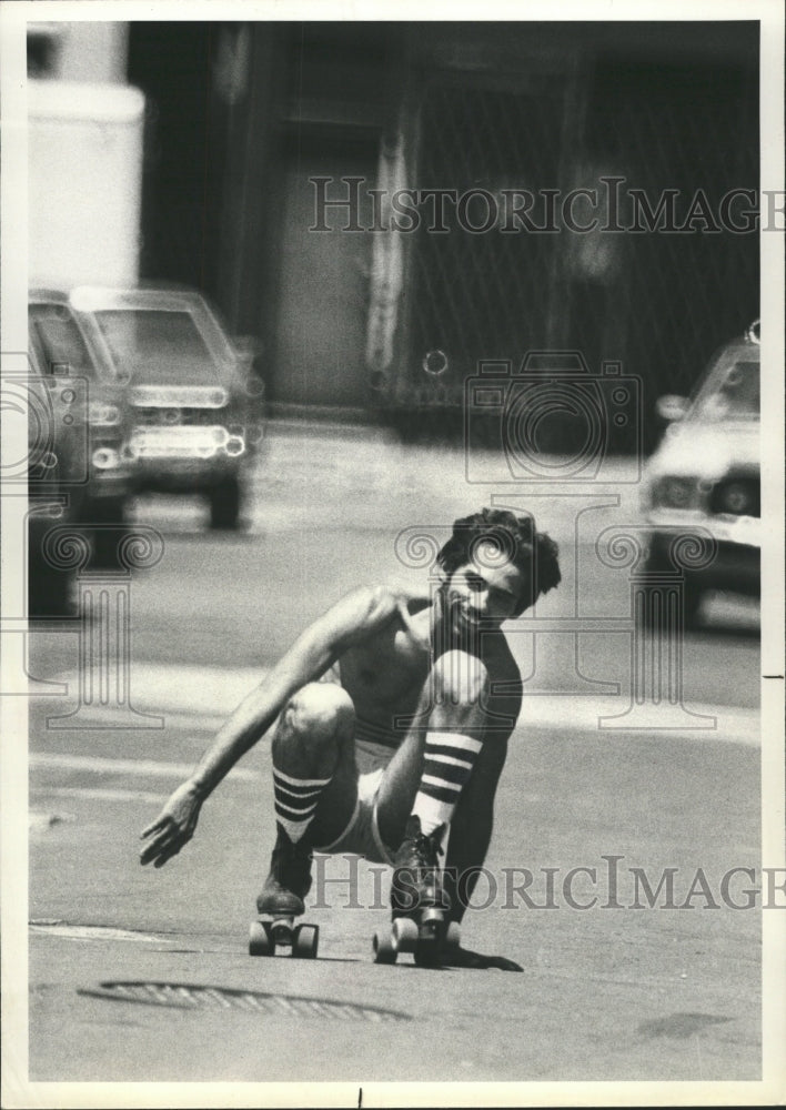 1979 Press Photo Eddie Morales Roller Skating - RRW39685 - Historic Images