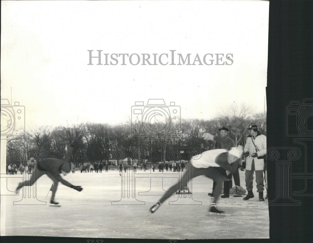 1981 Press Photo Ed Rudolph Wins Speed Skating Contest - RRW39759 - Historic Images