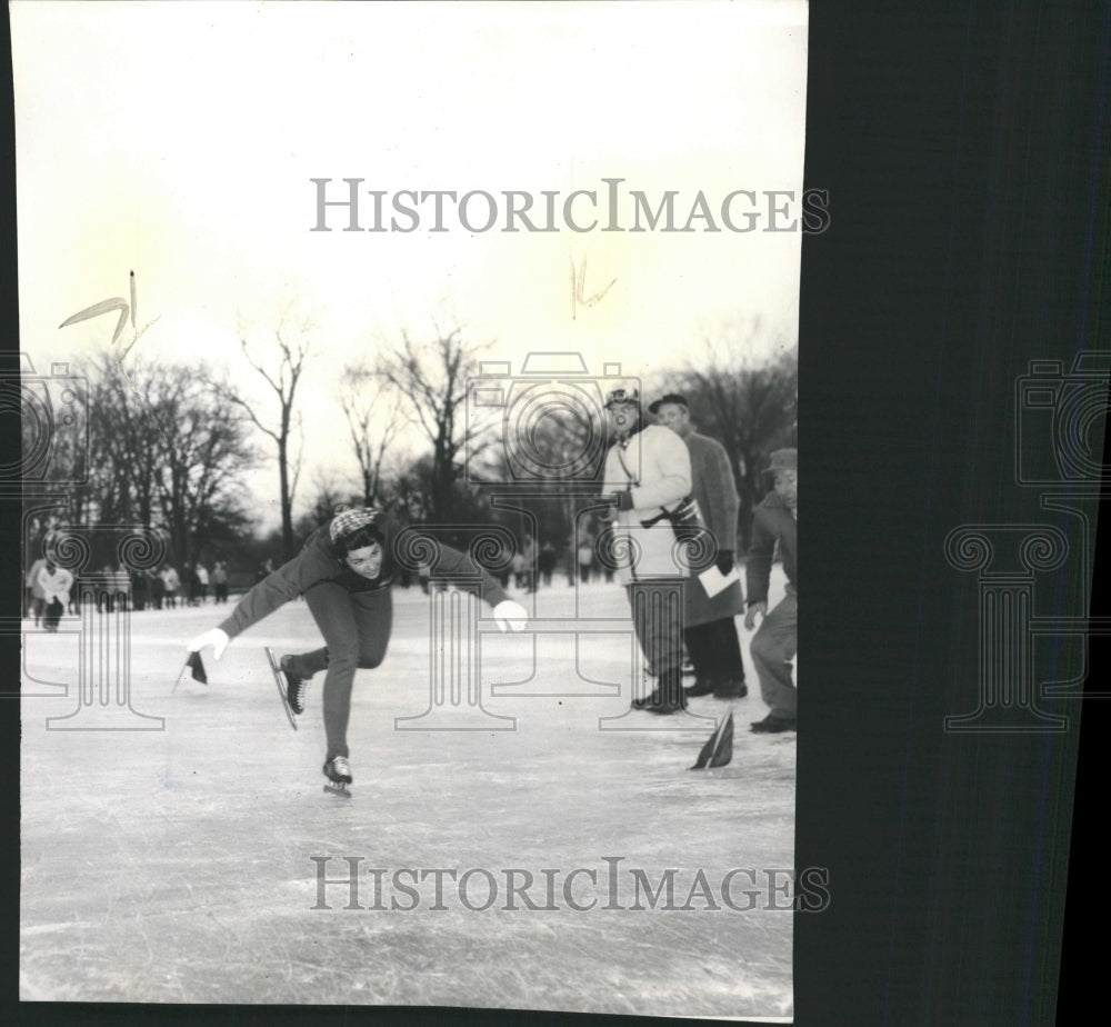 1961 Press Photo Lombard Skater Novak Mary Senior Women - RRW39761 - Historic Images