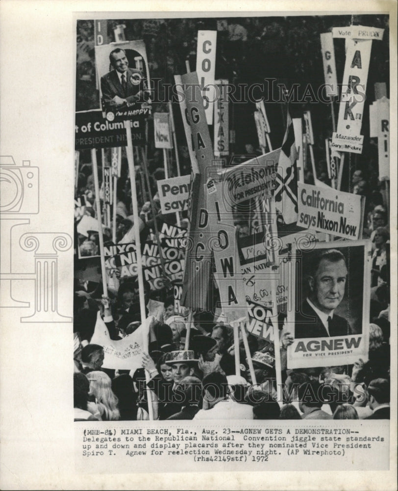 1972 Press Photo VP Spiro Agnew Re-Election Party - RRW40017 - Historic Images