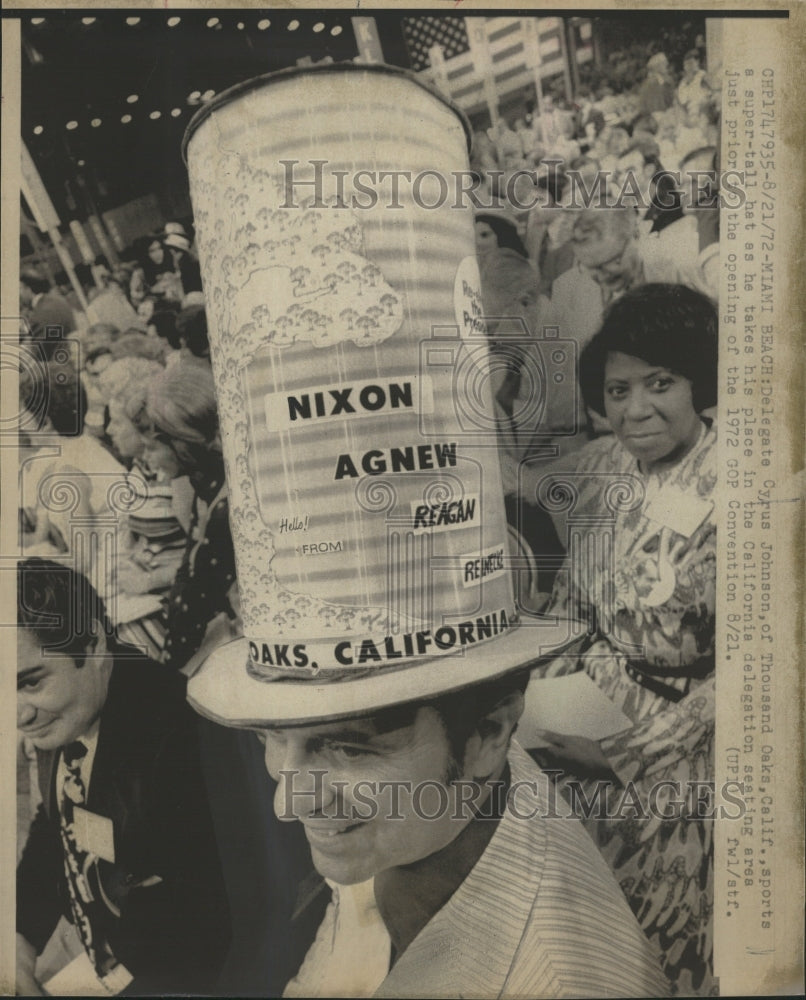 1972 Press Photo Johnson California GOP Convention - RRW40021 - Historic Images