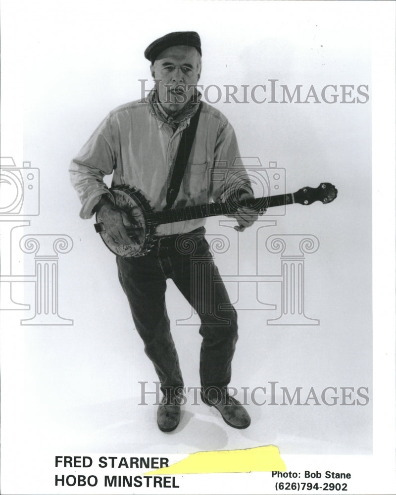 Press Photo Fred Starner (Hobo Minstrel) - RRW40069 - Historic Images