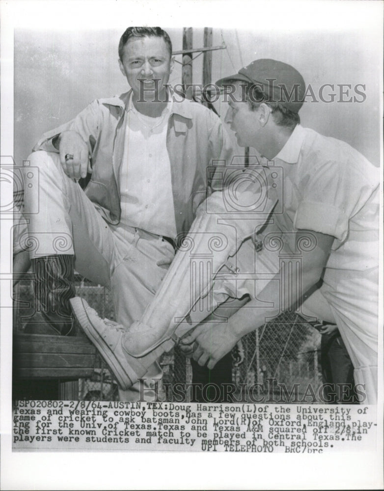 1964 Press Photo John Lord playing cricket for Texas. - RRW40661 - Historic Images