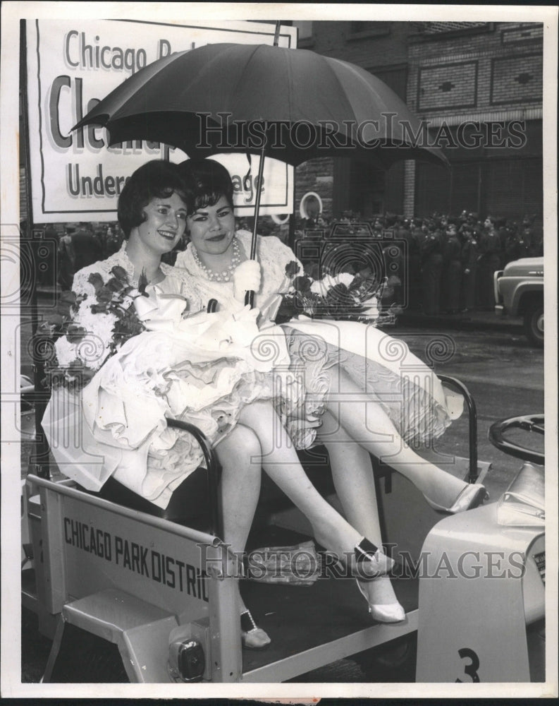 1961 Press Photo Queens Nancy Joyce Joan Rosana Parade - RRW41071 - Historic Images