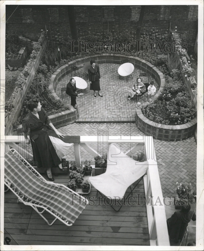 1957 Press Photo Second Floor deck home built McGuire - RRW41119 - Historic Images