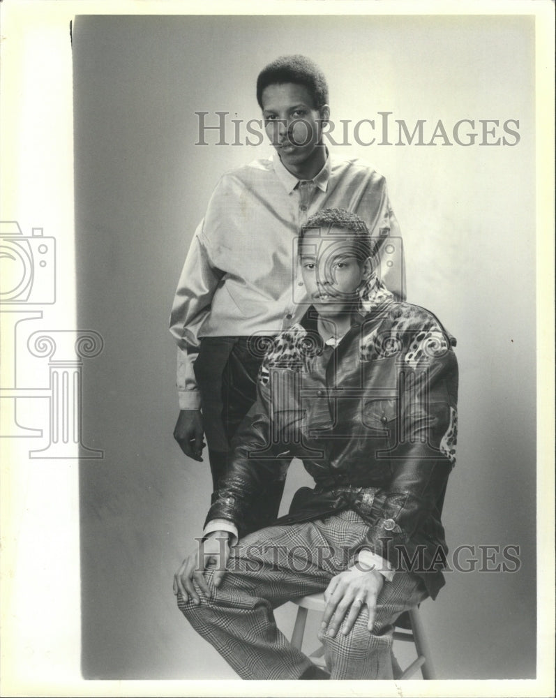 1986 Press Photo Anton Jones Selby Woods fashion wear - RRW41153 - Historic Images