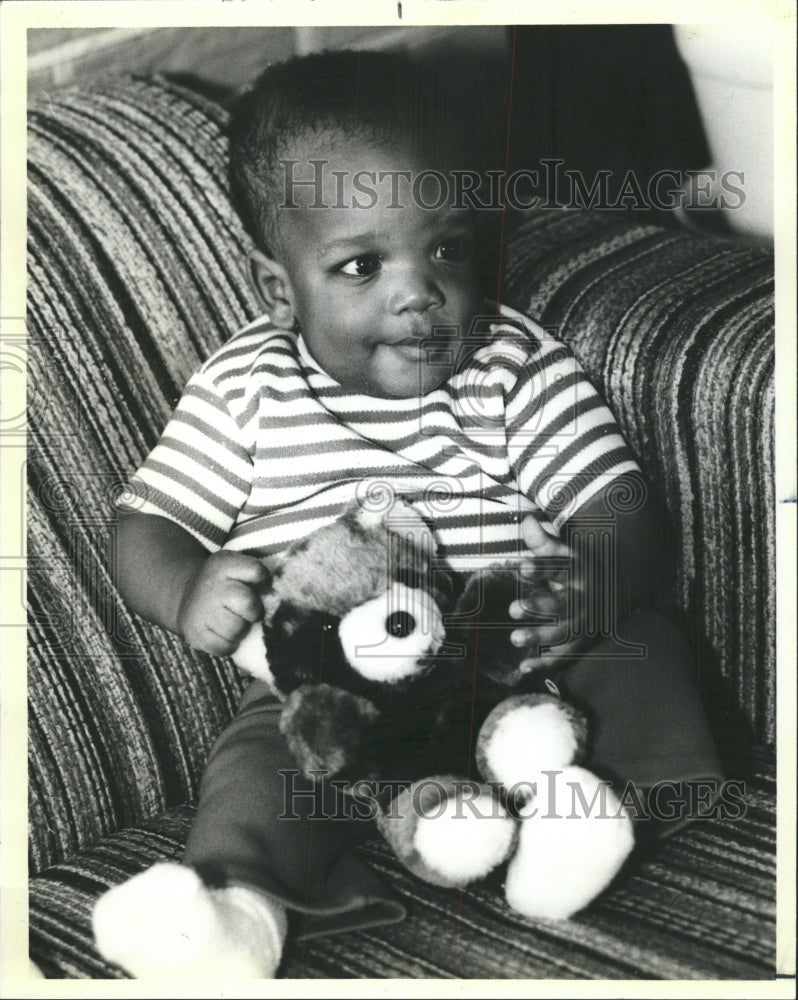 1985 Press Photo Justin Monday&#39;s Child - RRW41649 - Historic Images