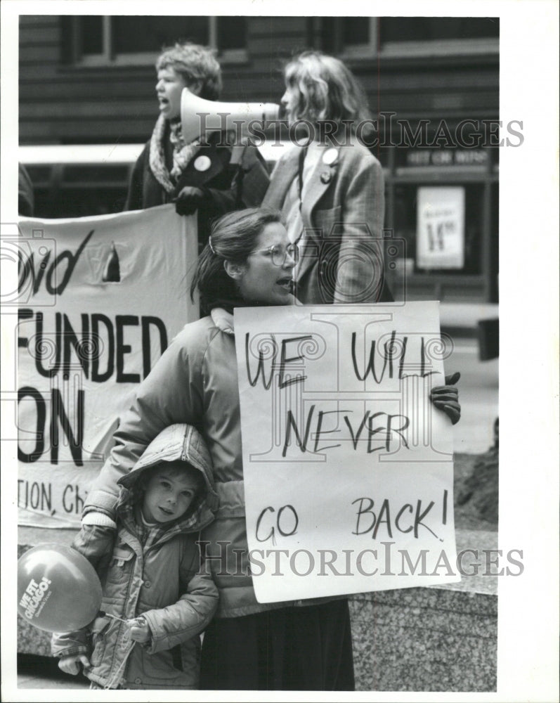 1992 Press Photo Abortion Rights Rally &amp; Protest - RRW41809 - Historic Images