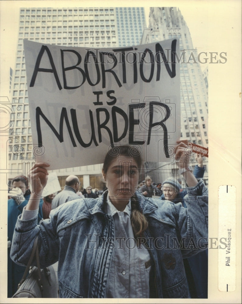 1990 Press Photo Abortion Protesters - RRW41861 - Historic Images