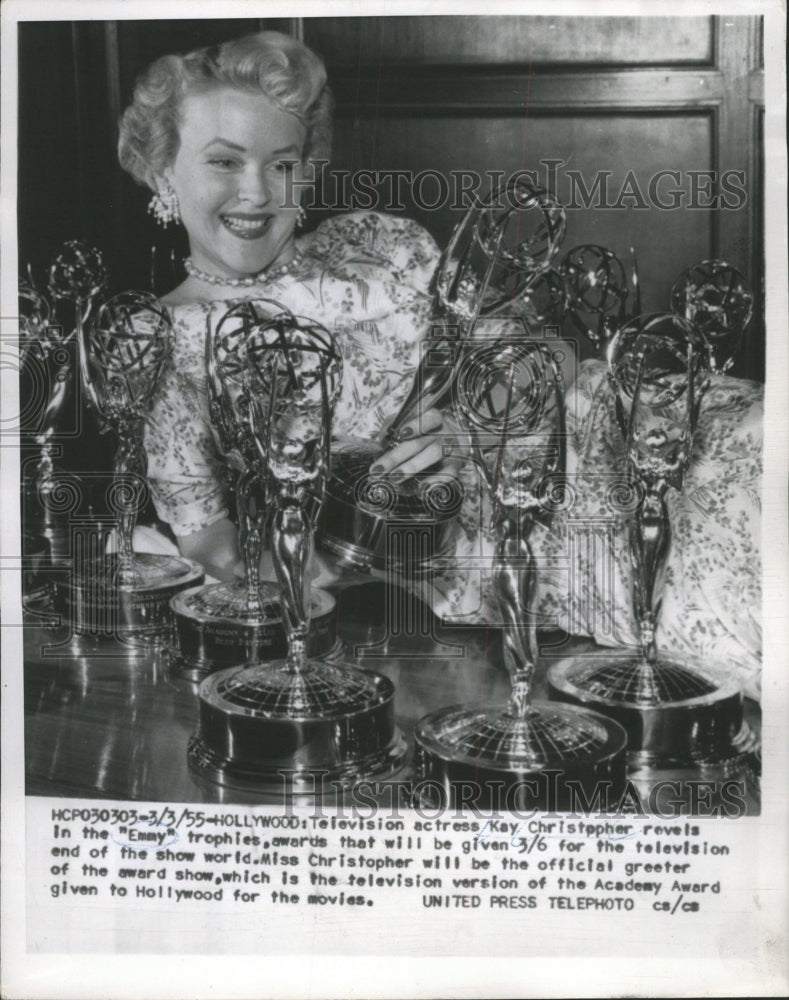 1955 Press Photo Actress Kay Christopher - RRW41935 - Historic Images