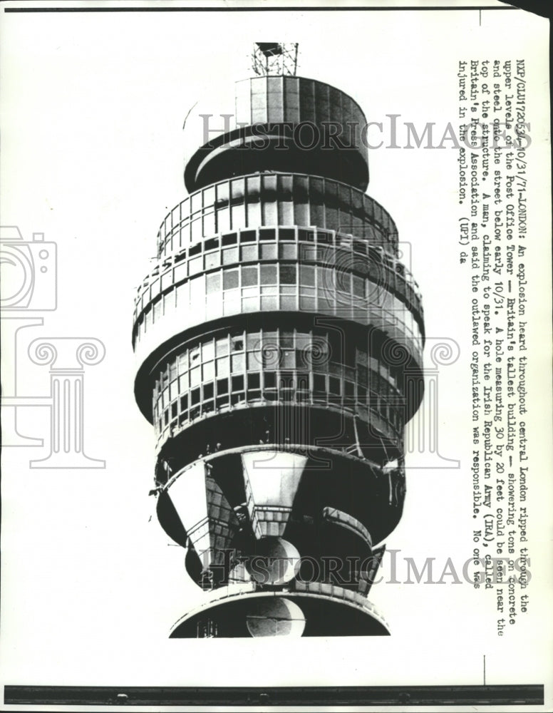 1971 Press Photo Post Office Tower - Britain&#39;s tallest - RRW42341 - Historic Images