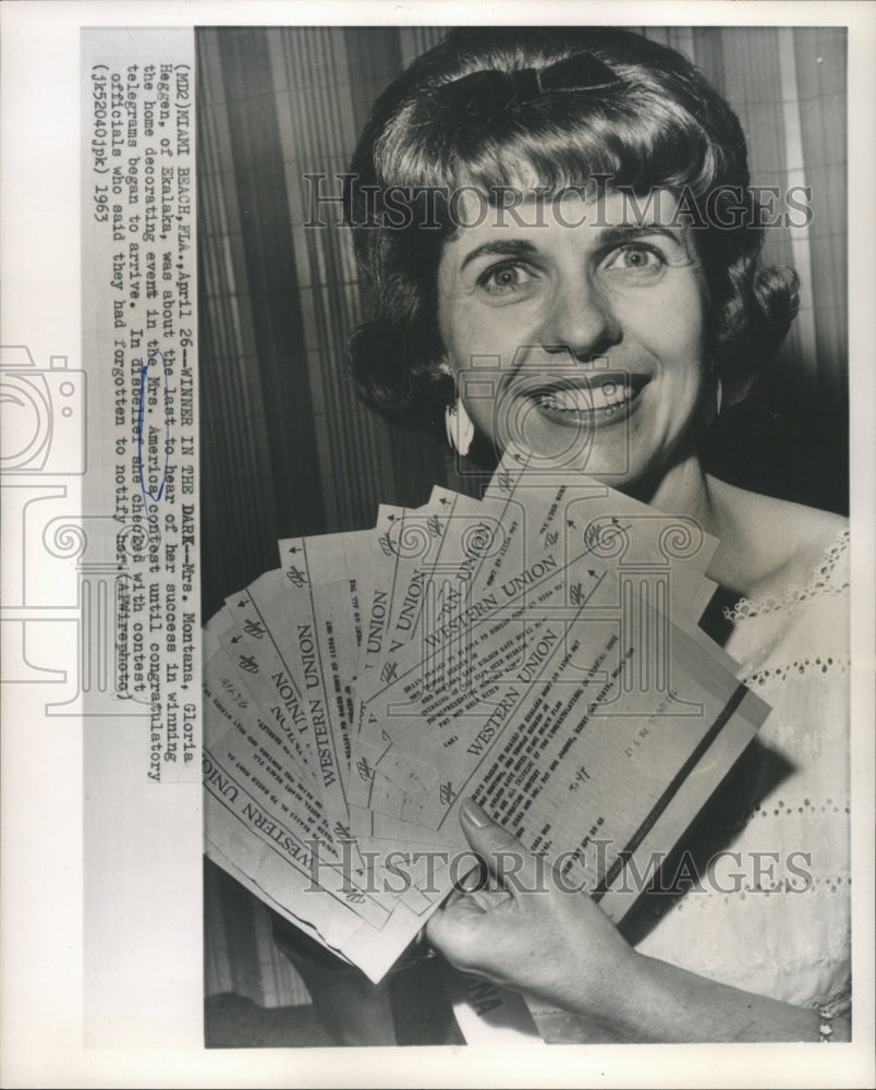 1963 Press Photo Mrs America contest winner Mrs Montana - RRW42543 - Historic Images