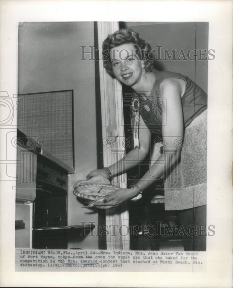 1963 Press Photo Mrs Indiana Mrs Jean Baker Van Scodk - RRW42545 - Historic Images
