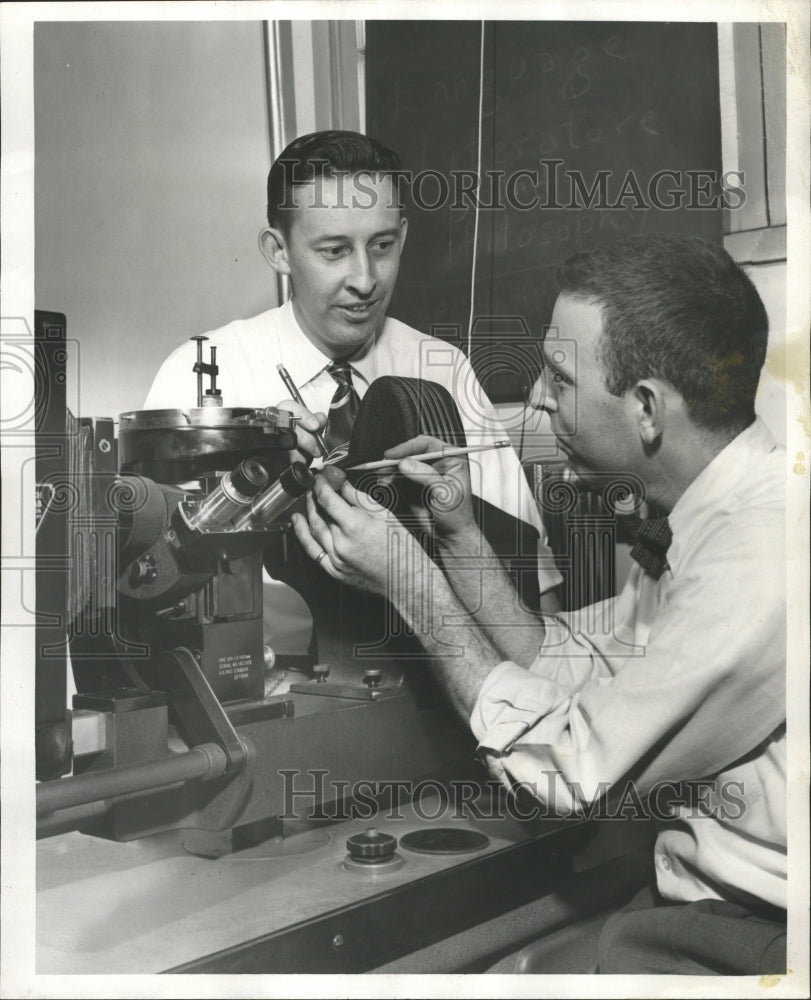 1956 Press Photo Paul Martin Joseph De Boo Titanium Arc - RRW42567 - Historic Images