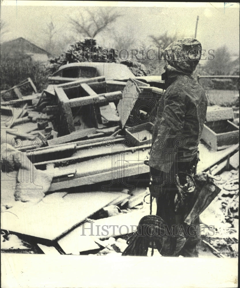1967 Press Photo Snow tornado debris Fridays twister - RRW42685 - Historic Images