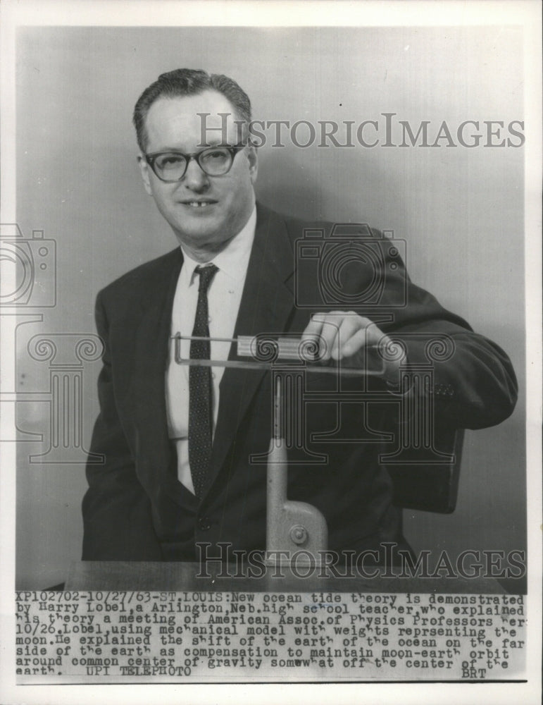 1963 Press Photo Harry Lobel New Ocean Tide Theory - RRW42703 - Historic Images