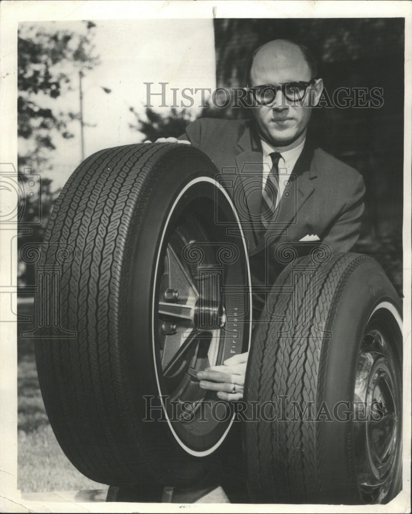 1969 Press Photo Firestone conventional tire wheel road - RRW42727 - Historic Images