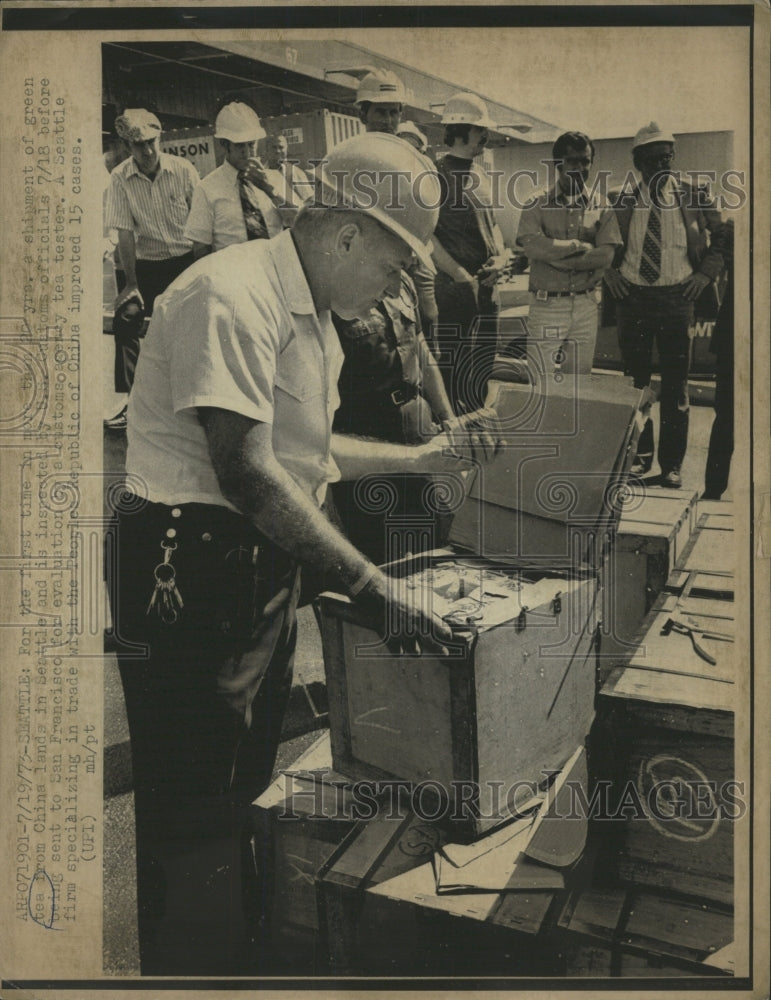 1973 Press Photo Shipment Of Green Tea - RRW42769 - Historic Images