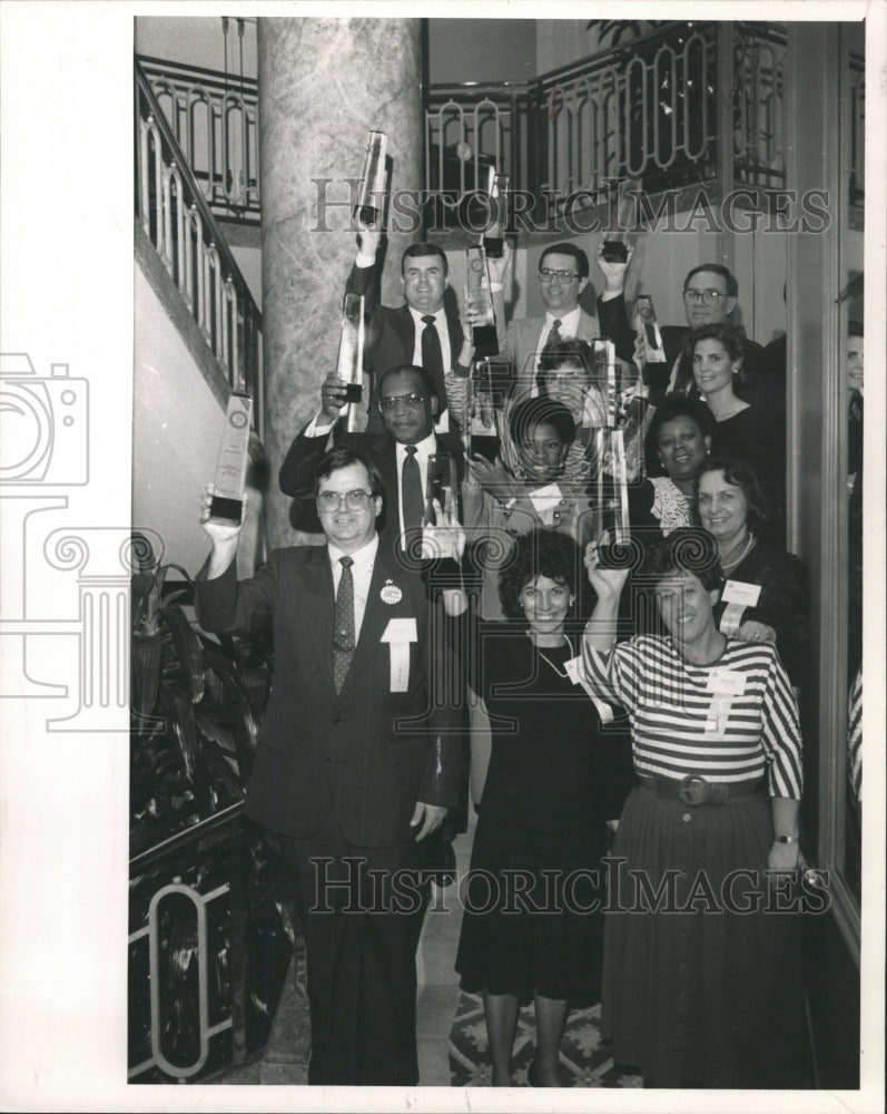 1990 Press Photo Nine teachers Three Principals Third - RRW42793 - Historic Images