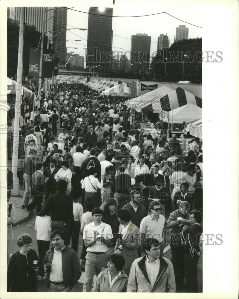 1984 Press Photo Chicago taster Grant Park People Fires - RRW42885 - Historic Images